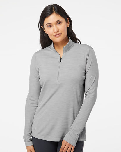 Adidas Women's Lightweight Mélange Quarter-Zip Pullover A476 Adidas Women&#39;s Lightweight Mélange Quarter-Zip Pullover A476