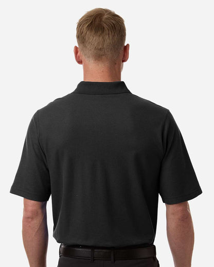 Harriton Men's Maverick CVC Pique Polo M105 #colormdl_Black