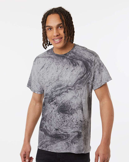 Dyenomite Marble Tie-Dyed T-Shirt 200MR #colormdl_Black