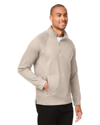 North End Men's Rhythm Waffle Quarter-Zip Pullover NE200 #colormdl_Oatmeal