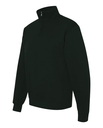 JERZEES Unisex Nublend® Cadet Collar Quarter-Zip Sweatshirt 995MR #color_Black