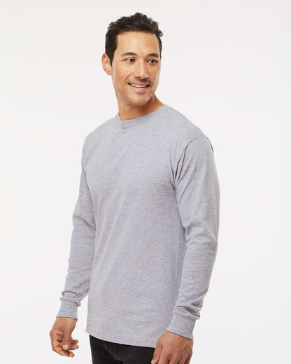 M&O Unisex Gold Soft Touch Long Sleeve T-Shirt 4820 #colormdl_Athletic Grey
