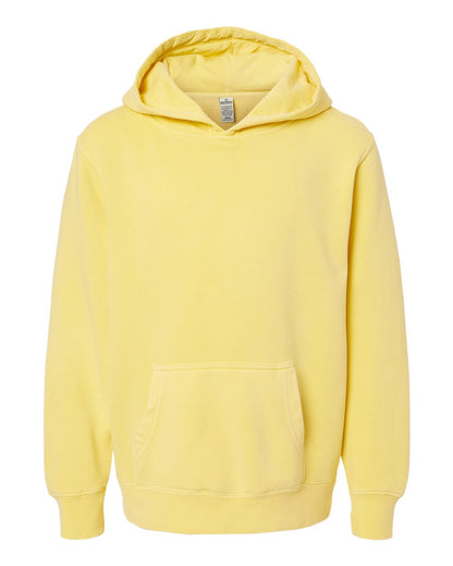 Independent Trading Co. Youth Midweight Pigment-Dyed Hooded Sweatshirt PRM1500Y #color_Pigment Yellow