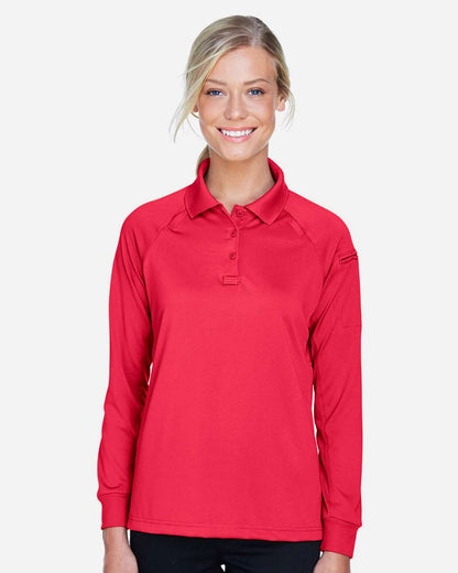 Harriton Women's Advantage Long Sleeve Tactical Polo M211LW #colormdl_Red