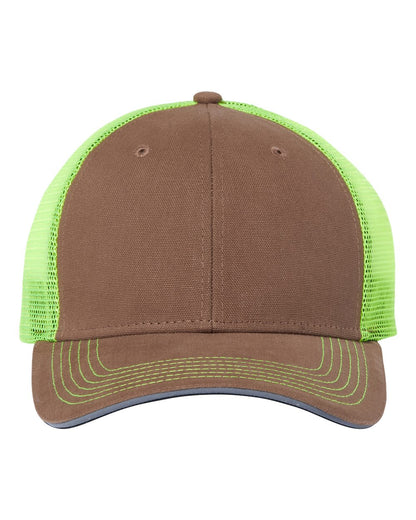 DRI DUCK Hudson Brights Cap 3357 #color_Field Khaki/ Neon Yellow