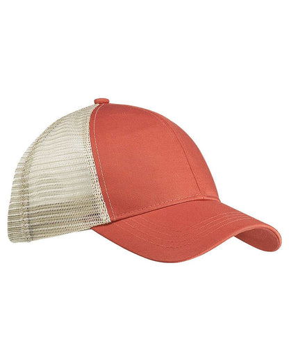 econscious Eco Trucker Cap EC7070 #color_Orange Poppy/ Oyster