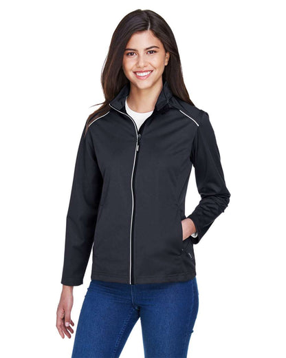 CORE365 Women's Techno Lite Three-Layer Knit Tech-Shell CE708W #colormdl_Black