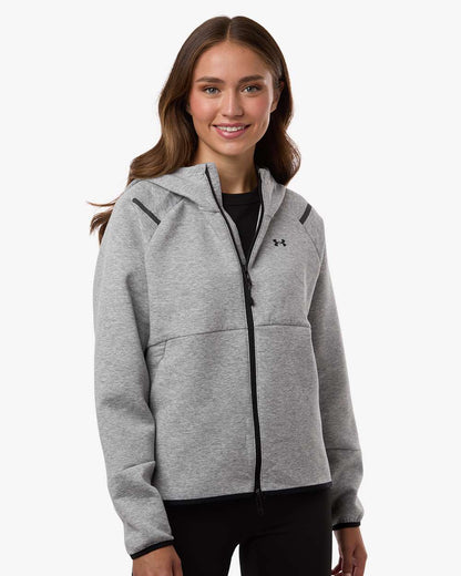 Under Armour Women's Unstoppable Fleece Full-Zip 1379842 #colormdl_Mod Grey/ Black