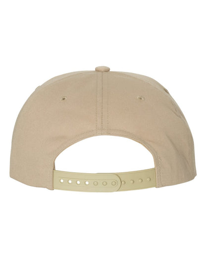 YP Classics Lightly-Structured Five-Panel Snapback Cap 6502 #color_Khaki