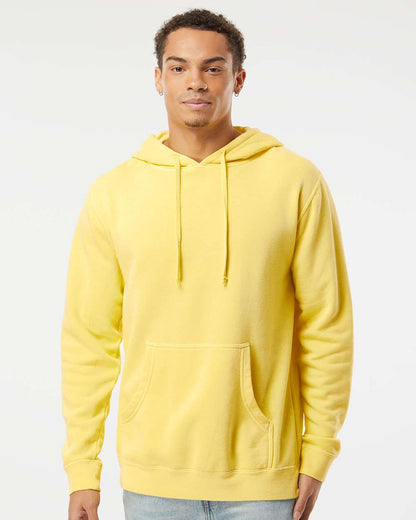 Independent Trading Co. Unisex Midweight Pigment-Dyed Hooded Sweatshirt PRM4500 #colormdl_Pigment Yellow