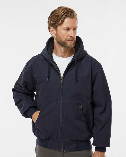 DRI DUCK Cheyenne Boulder Cloth™ Hooded Jacket with Tricot Quilt Lining Tall Sizes 5020T #colormdl_Navy