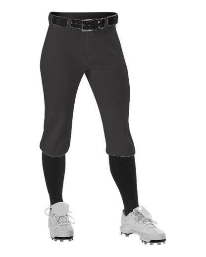 Alleson Athletic Women's Fastpitch Knicker Pants 605PKNW #color_Black