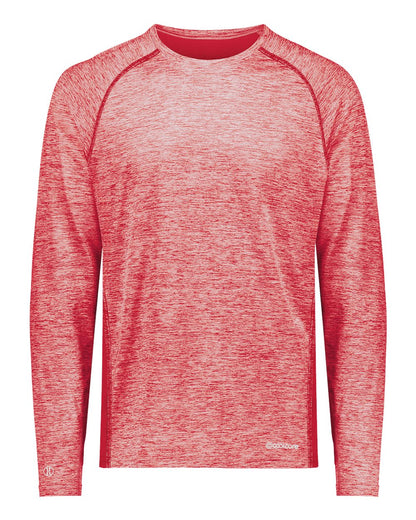 Holloway Youth Electrify CoolCore® Long Sleeve T-Shirt 222670 #color_Scarlet Heather