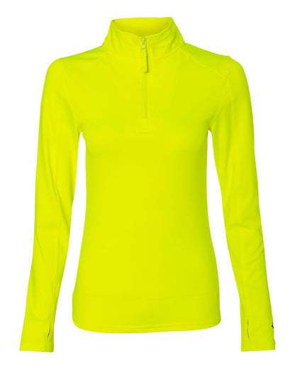 Badger Women’s Lightweight Quarter-Zip Pullover 4286 #color_Safety Yellow