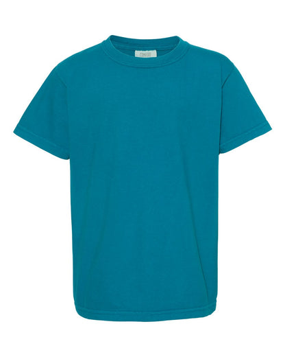 Comfort Colors Garment-Dyed Youth Heavyweight T-Shirt 9018 #color_Topaz Blue