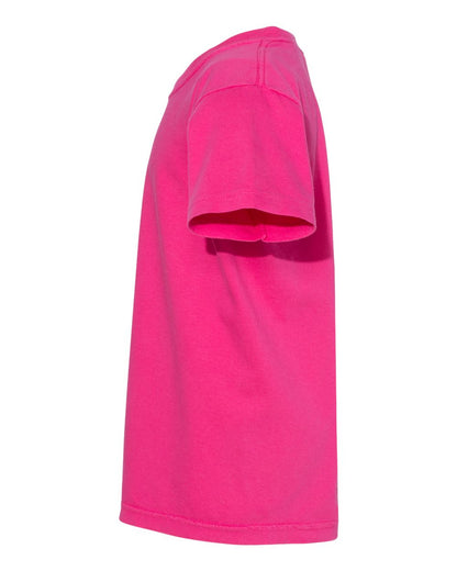 Comfort Colors Garment-Dyed Youth Heavyweight T-Shirt 9018 #color_Heliconia