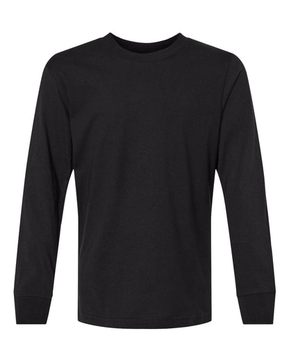 Next Level Youth Cotton Long Sleeve T-Shirt 3311 #color_Black