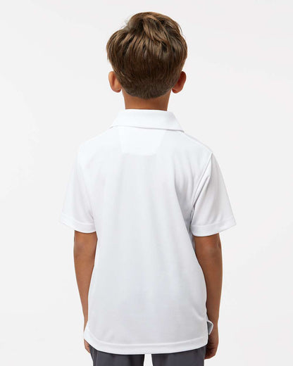 Paragon Youth Saratoga Performance Mini Mesh Polo 108Y #colormdl_White