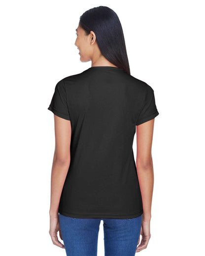 UltraClub Women's Cool & Dry Sport Performance Interlock T-shirt 8420L #colormdl_Black