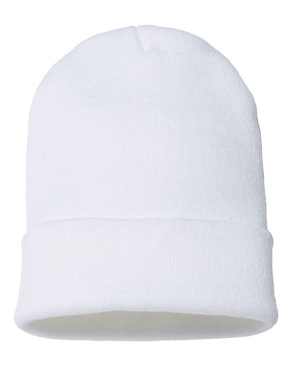 CAP AMERICA USA-Made 12" Cuffed Beanie TKN24 #color_White