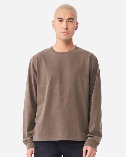 BELLA + CANVAS Unisex Heavyweight Garment-Dyed Long Sleeve Tee 4851GD #colormdl_Washed Cocoa