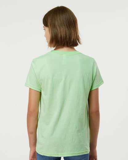 Tultex Youth Fine Jersey T-Shirt 235 #colormdl_Heather Neo Mint