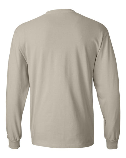 Hanes Unisex Beefy-T® Long Sleeve T-Shirt 5186 #color_Sand