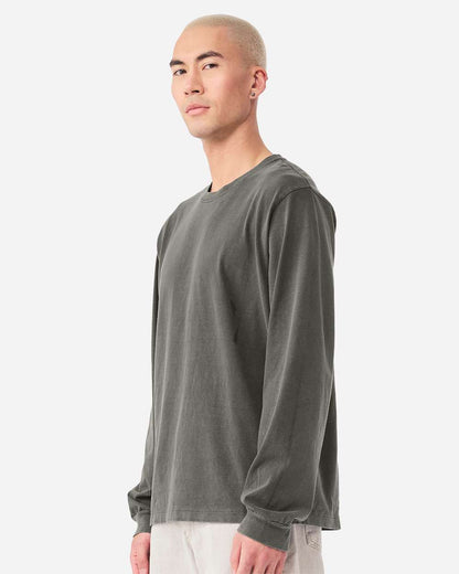 BELLA + CANVAS Unisex Heavyweight Garment-Dyed Long Sleeve Tee 4851GD #colormdl_Washed Charcoal