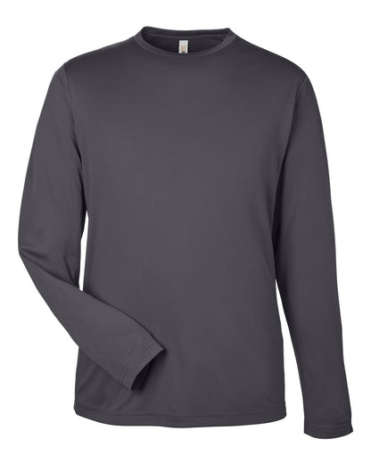 CORE365 Unisex Capital Long Sleeve Performance T-Shirt CE10L #color_Carbon