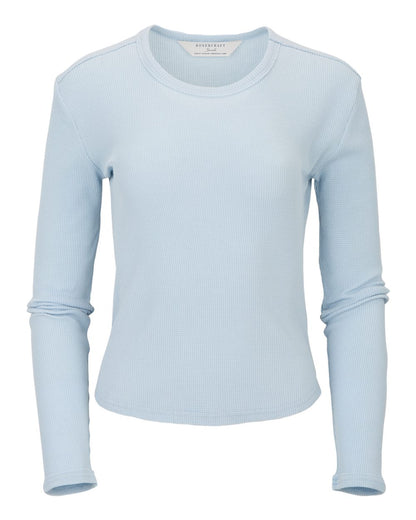 Boxercraft Women's Waffle Knit Baby Long Sleeve T-Shirt BW3103 #color_Sky Blue