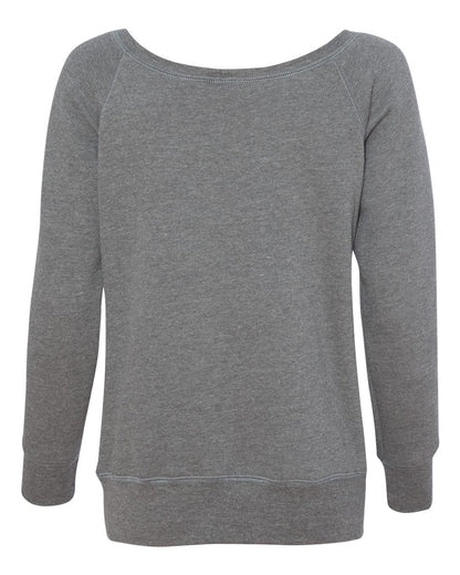 BELLA + CANVAS Women’s Sponge Fleece Wide Neck Sweatshirt 7501 #color_Deep Heather