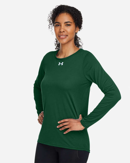 Under Armour Women's Team Tech™ Long Sleeve T-Shirt 1376852 #colormdl_Forest Green/ White