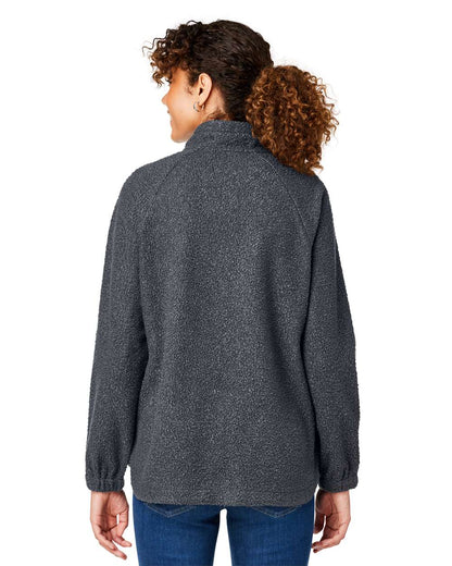North End Women's Aura Sweater Fleece Quarter-Zip Pullover NE713W #colormdl_Carbon/ Carbon