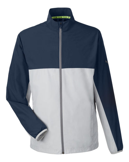 Puma Golf Men's 1st Mile Wind Jacket 599128 #color_Navy Blazer/ High Rise