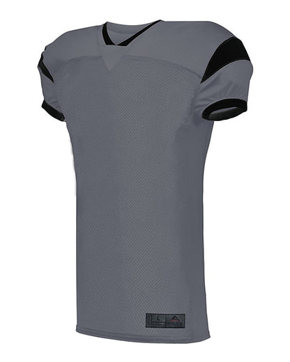 Augusta Sportswear Youth Slant Football Jersey 9583 #color_Graphite/ Black