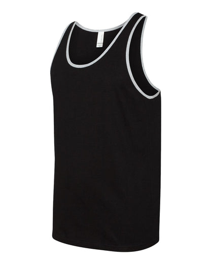 BELLA + CANVAS Jersey Tank 3480 #color_Black/ Athletic Heather