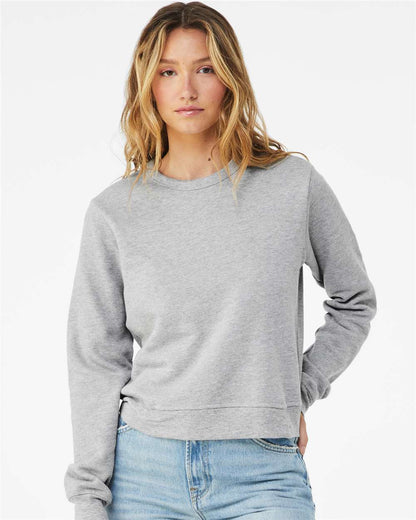 BELLA + CANVAS Women's Sponge Fleece Classic Crewneck Sweatshirt 7511 #colormdl_Athletic Heather