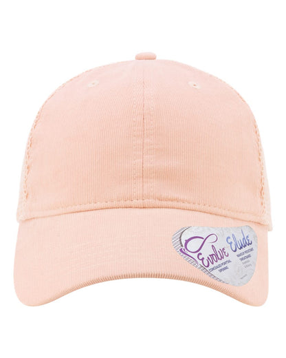 Infinity Her Women's Corduroy Cap JO #color_Pink Sorbet/ Floral/ Pink Sorbet