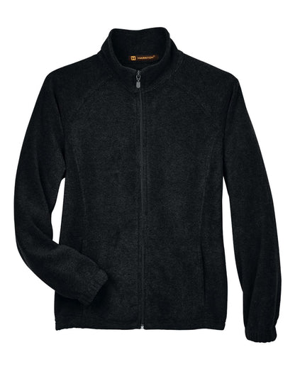 Harriton Women's Full-Zip Fleece M990W #color_Black