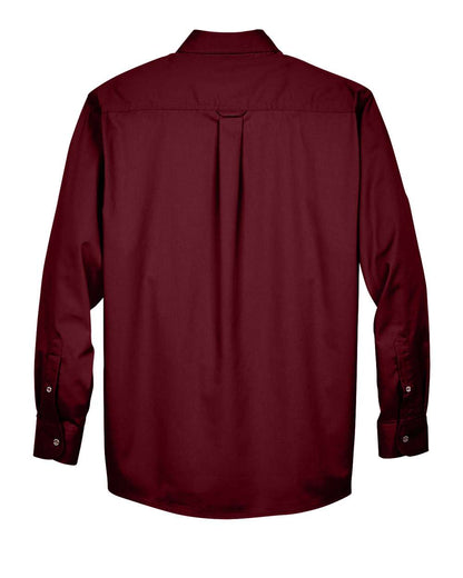 Harriton Men's Easy Blend™ Twill Shirt M500 #color_Wine