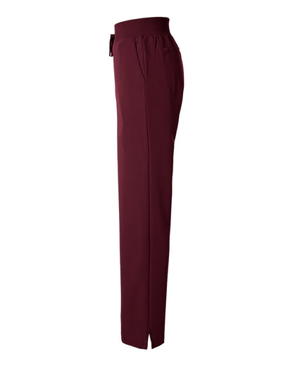 Jaanuu Women's Xenos Essential Knit-Waist Scrub Pants W20001 #color_Burgundy