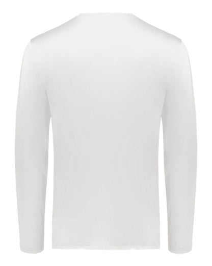 Holloway Unisex Essential Long Sleeve T-Shirt Powered By Coolcore 222138 #color_White