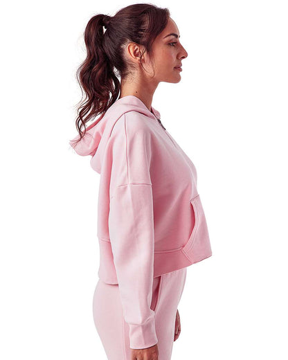 TriDri Women's Alice Half-Zip Hooded Sweatshirt TD077 #colormdl_Light Pink