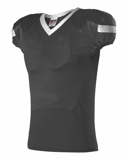 Alleson Athletic Pro Flex Cut Belt Length Football Jersey 754 #color_Black/ White