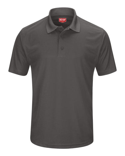 Red Kap Men's Short Sleeve Performance Knit Pocketless Core Polo SK96 #color_Charcoal