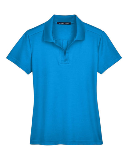 Devon & Jones Women's CrownLux Performance® Plaited Polo DG20W #color_Ocean Blue