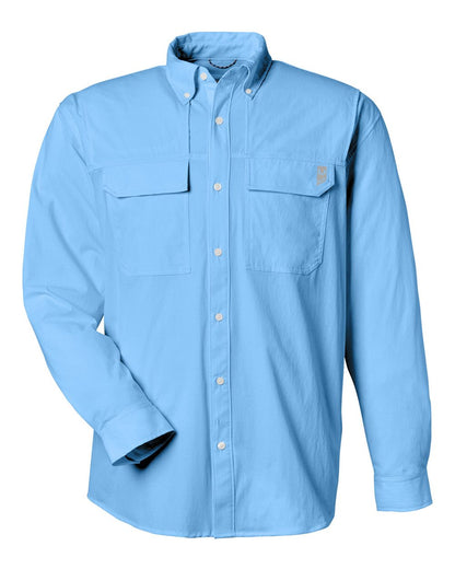 HUK Men's Creekbed Pocket Fishing Shirt H150184 #color_Marolina Blue