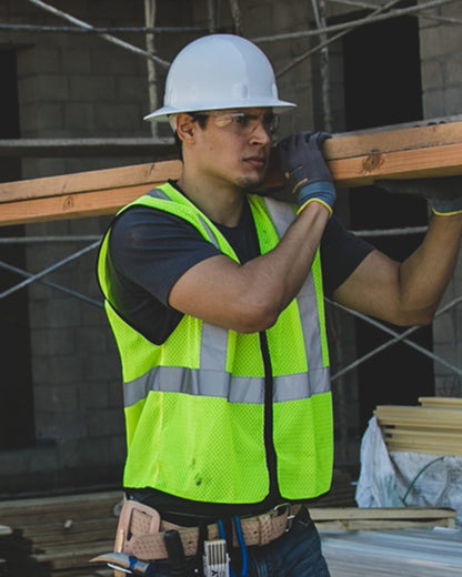 Kishigo Unisex Zippered Mesh Economy Class 2 Vest 1547-1548 Kishigo Unisex Zippered Mesh Economy Class 2 Vest 1547-1548