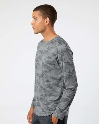 Paragon Unisex Pompano Performance Camo Long Sleeve T-Shirt 217 #colormdl_Medium Grey