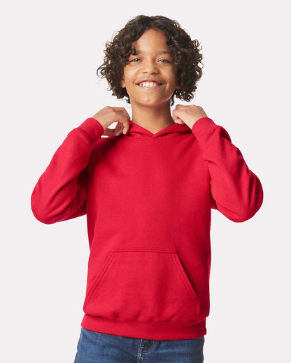 Gildan Softstyle® Youth Midweight Hooded Sweatshirt SF500B #colormdl_Red